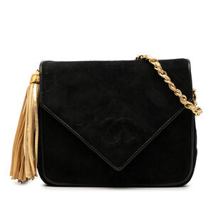 Pre-Loved Chanel CC Suede Tassel Crossbody